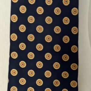 Navy and Gold Polka Dot Men's Tie